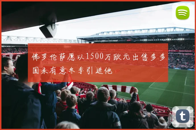 佛罗伦萨愿以1500万欧元出售多多国米有意冬季引进他
