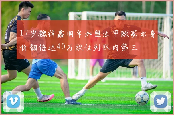 17岁魏祥鑫明年加盟法甲欧塞尔身价翻倍达40万欧位列队内第三